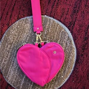 Lululemon heart shaped wristlet
